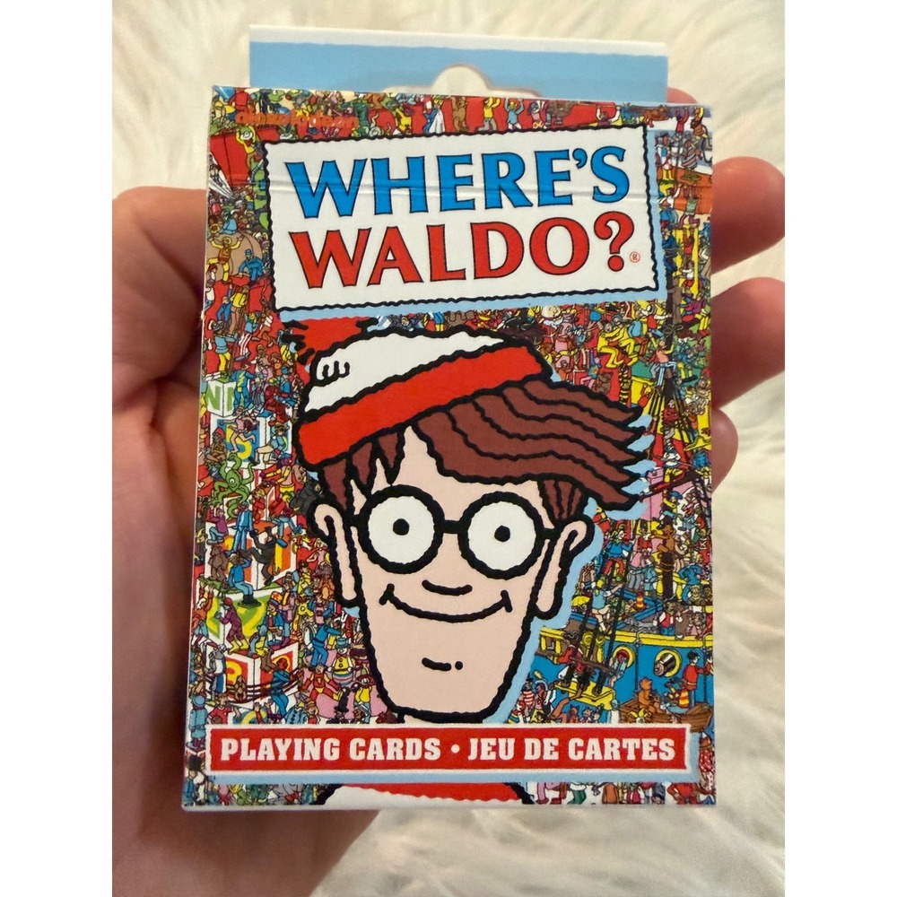 Wheres Waldo Playing Cards Aquarius Classic Media Deck Red White Striped Box